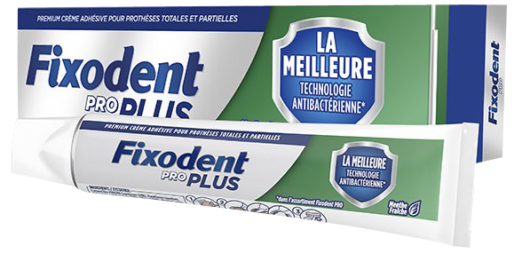 FIXODENT PRO CRÈME ADHÉSIVE PLUS DUO ANTIBACTÉRIENNE  CRÈME